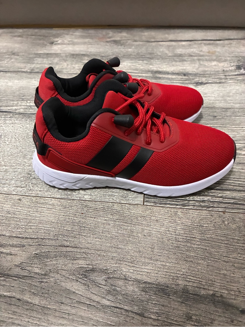 Nautica Red Kids Sneakers with Black Stripes